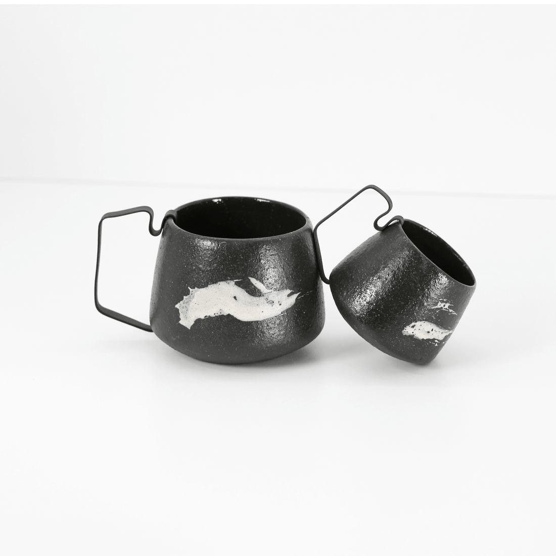 Set of 3 Cups & Mug - Black