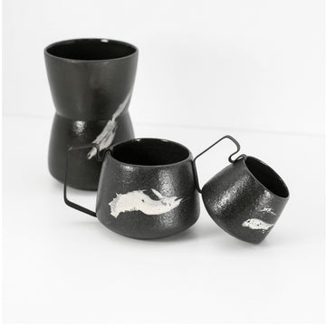 Set of 3 Cups & Mug - Black