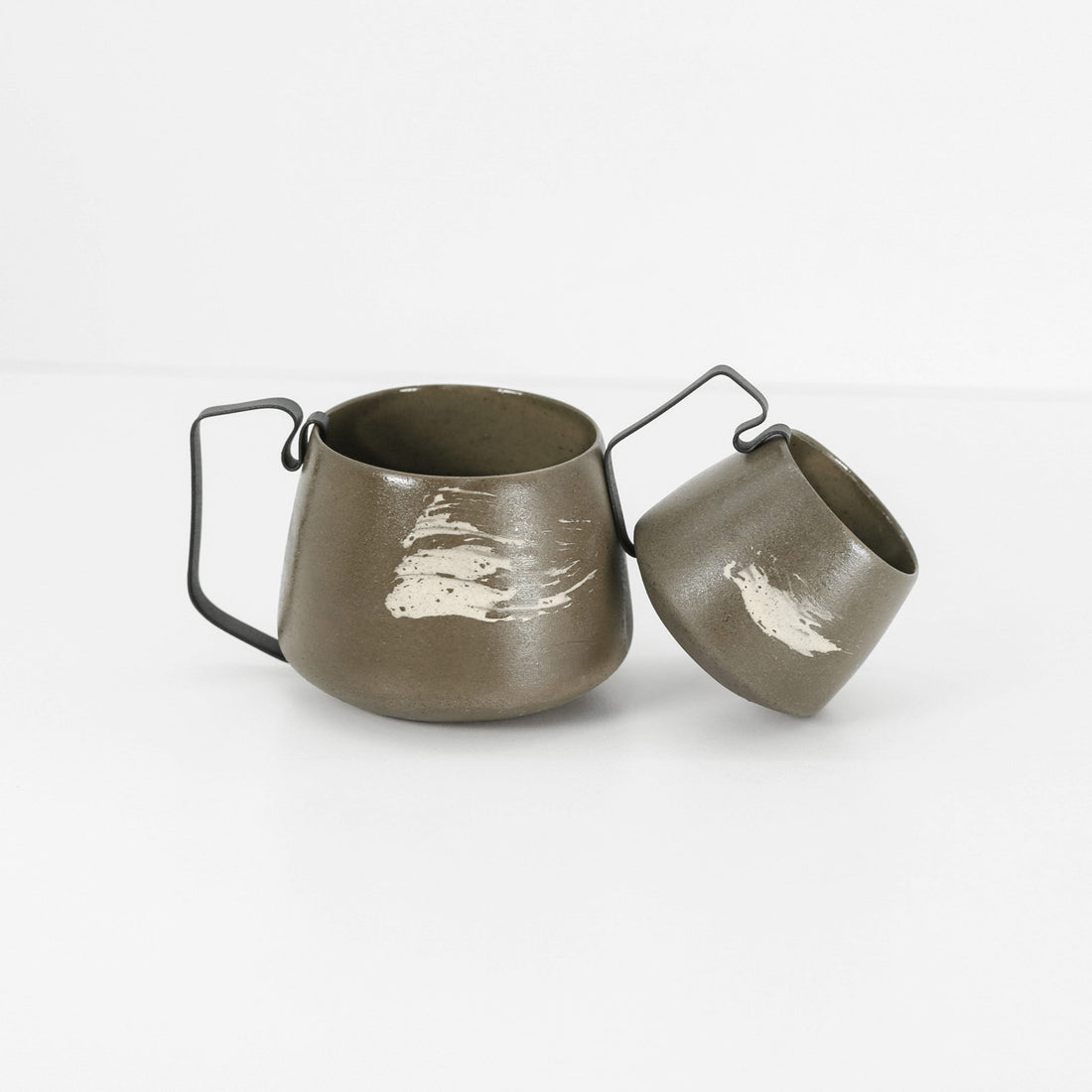 Set of 3 Cups & Mug - Khaki