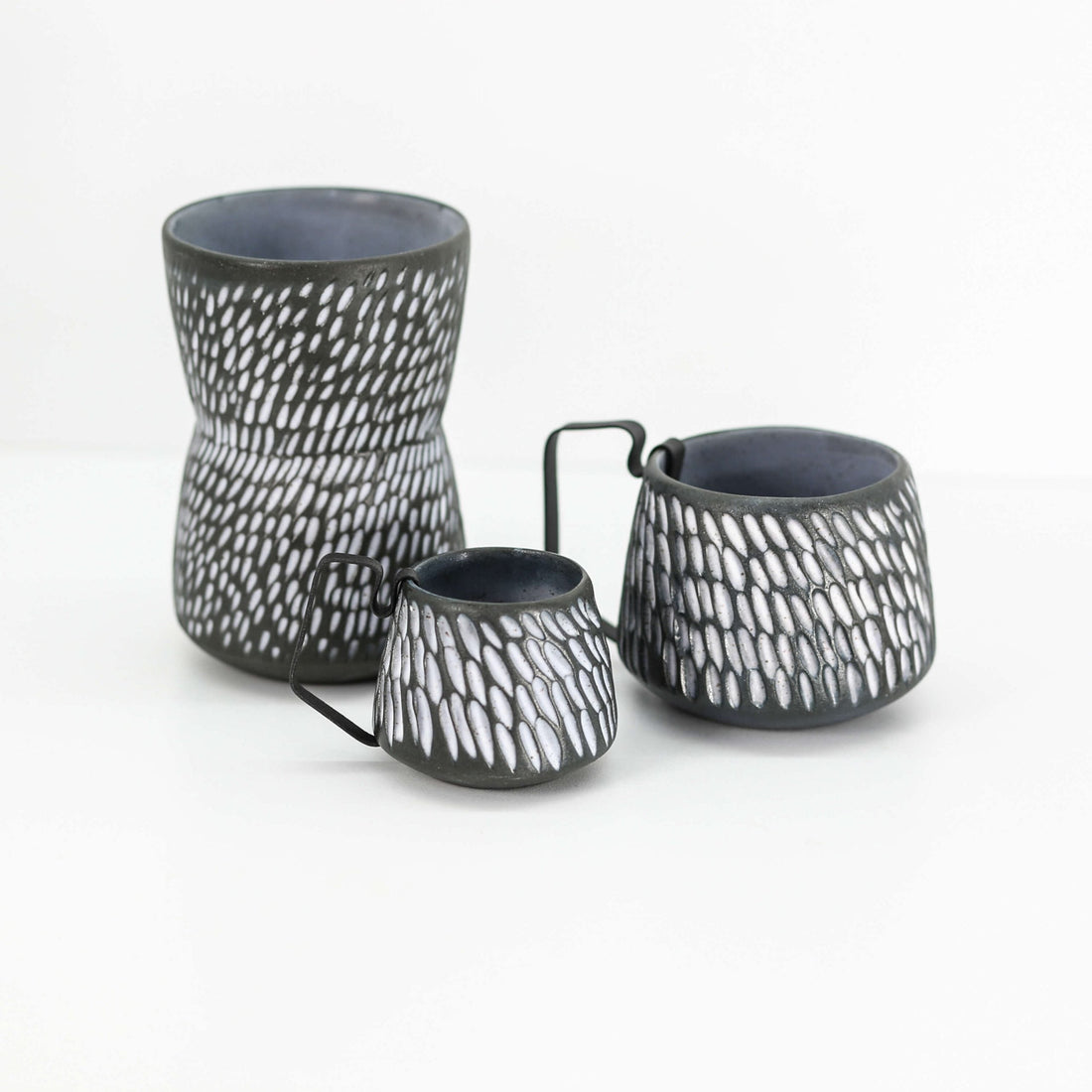 Set of 3 Cups & Mug Recife - Stone