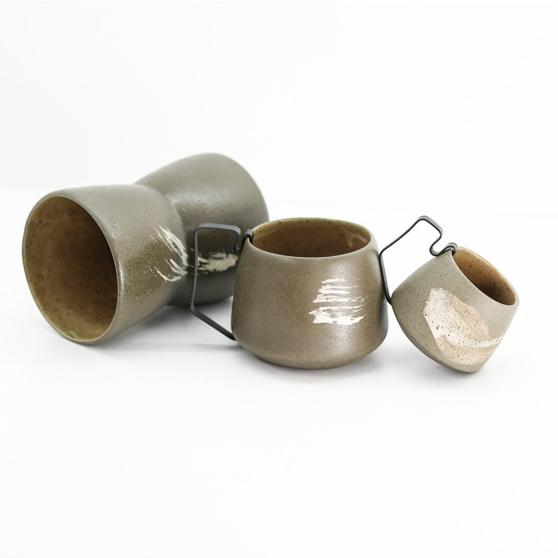 Set of 3 Cups & Mug - Sand