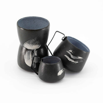 Set of 3 Cups & Mug - Stone