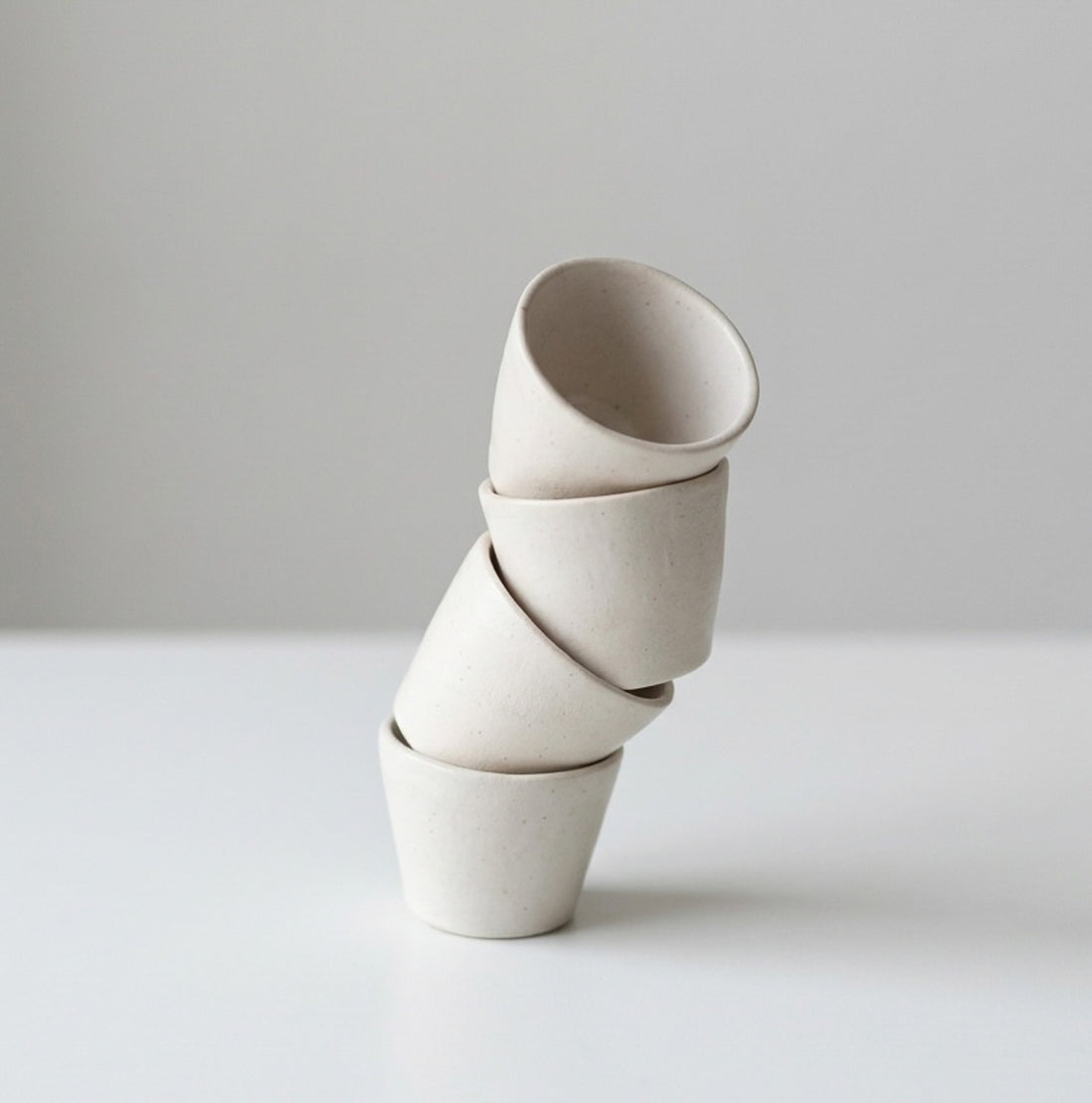 4'lü El Yapımı Seramik Single Espresso Bardağı