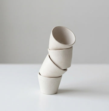 4'lü El Yapımı Seramik Single Espresso Bardağı