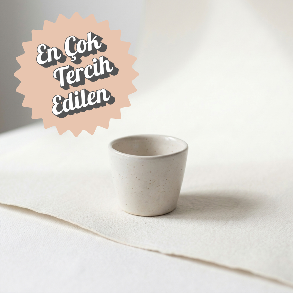 El Yapımı Seramik Single Espresso Bardağı
