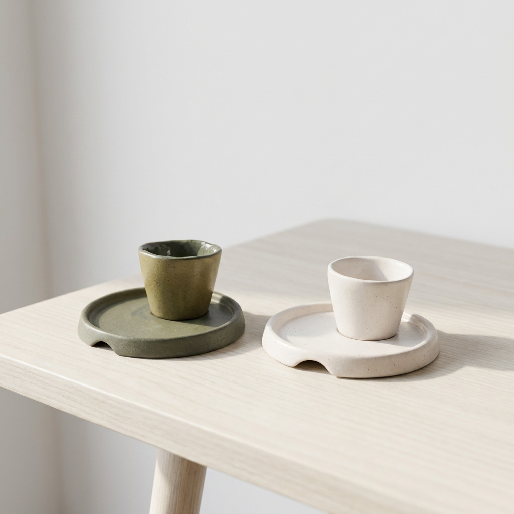 Seramik Bardak Altı Tabağı - 12 cm