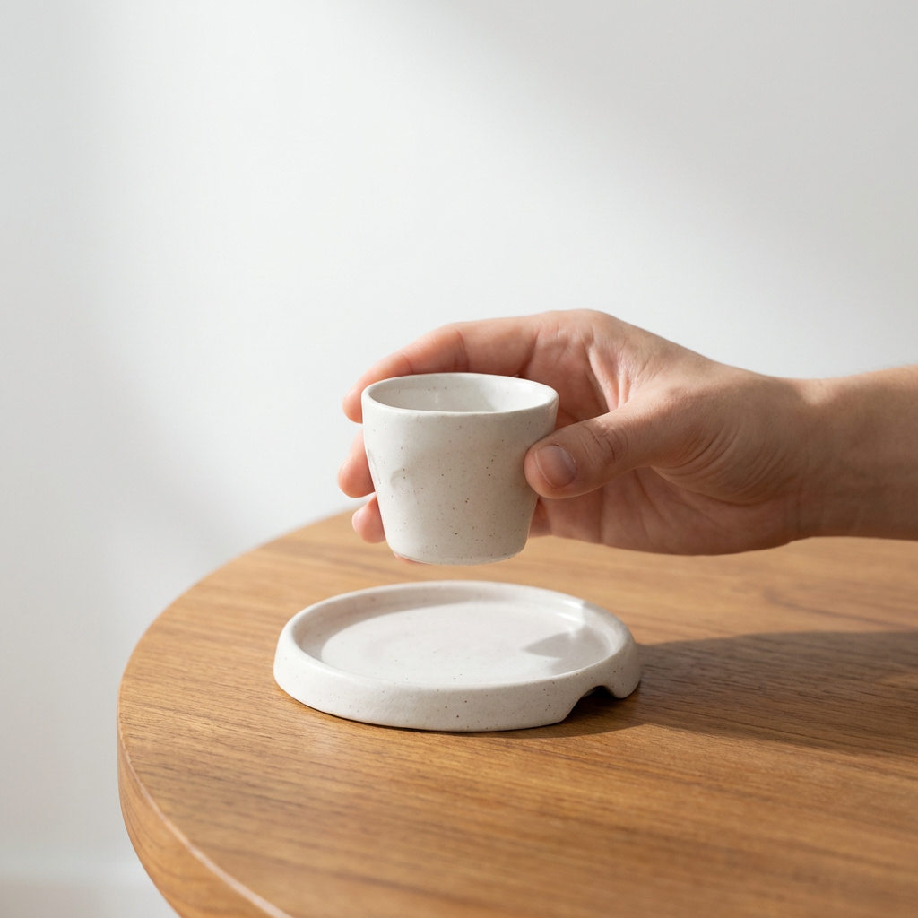 Seramik Bardak Altı Tabağı - 12 cm