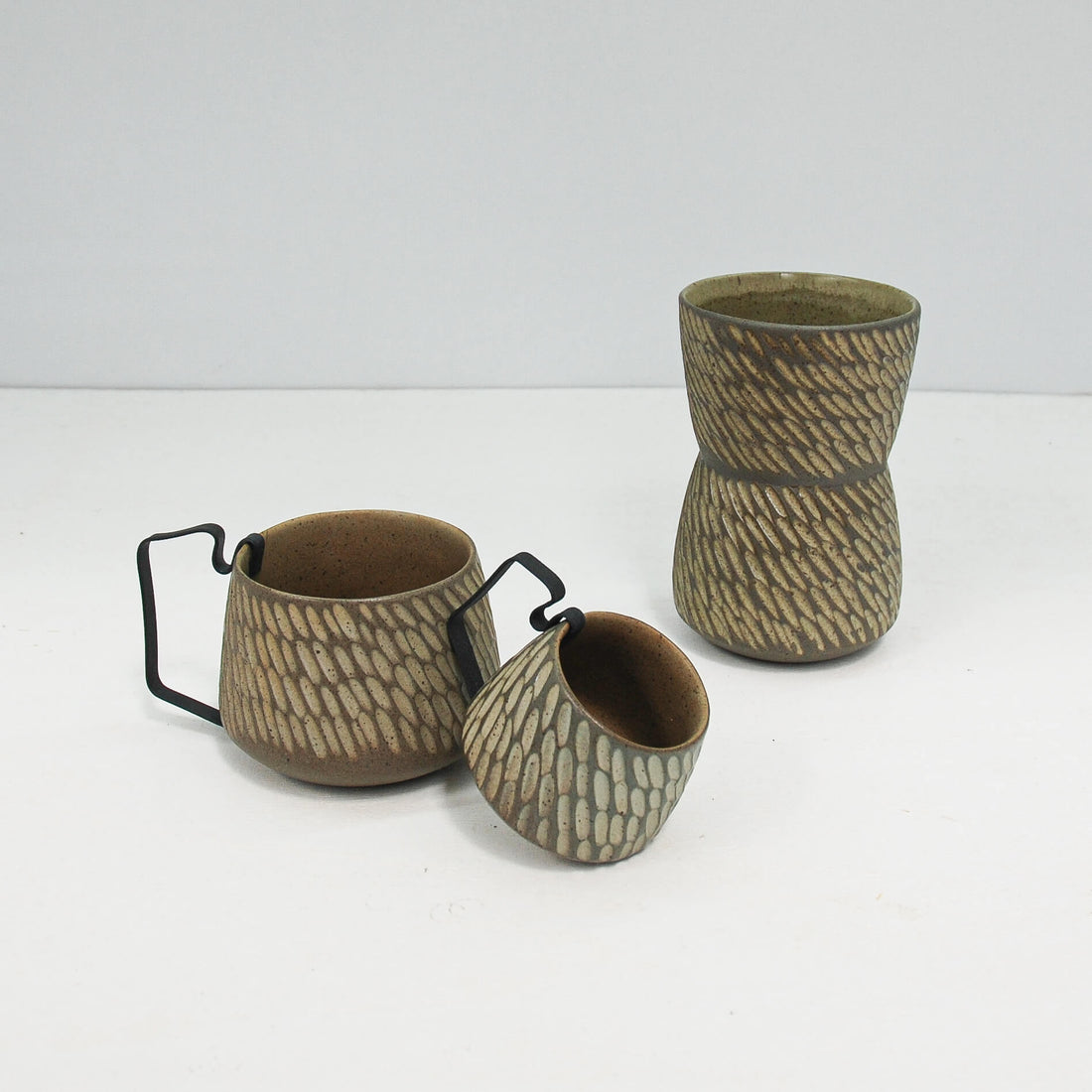 Set of 3 Cups & Mug Recife - Sand