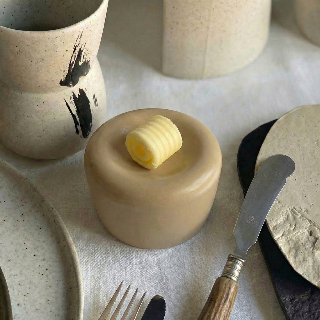 Seramik El Yapımı I Tadım Menüsü Özel I Tereyağı Sunum Tabağı