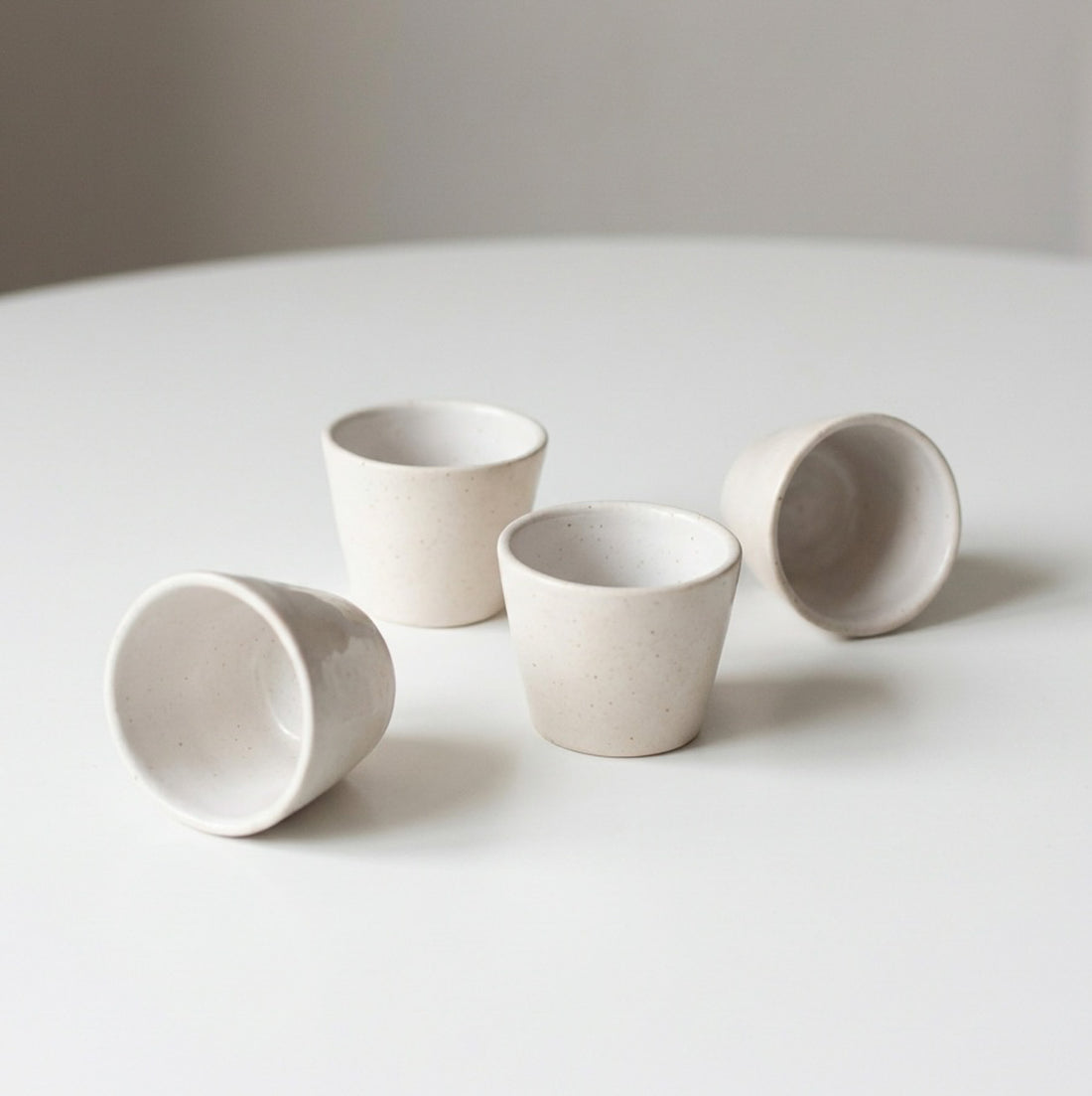 4'lü El Yapımı Seramik Single Espresso Bardağı